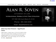 Tablet Screenshot of alansoven.com